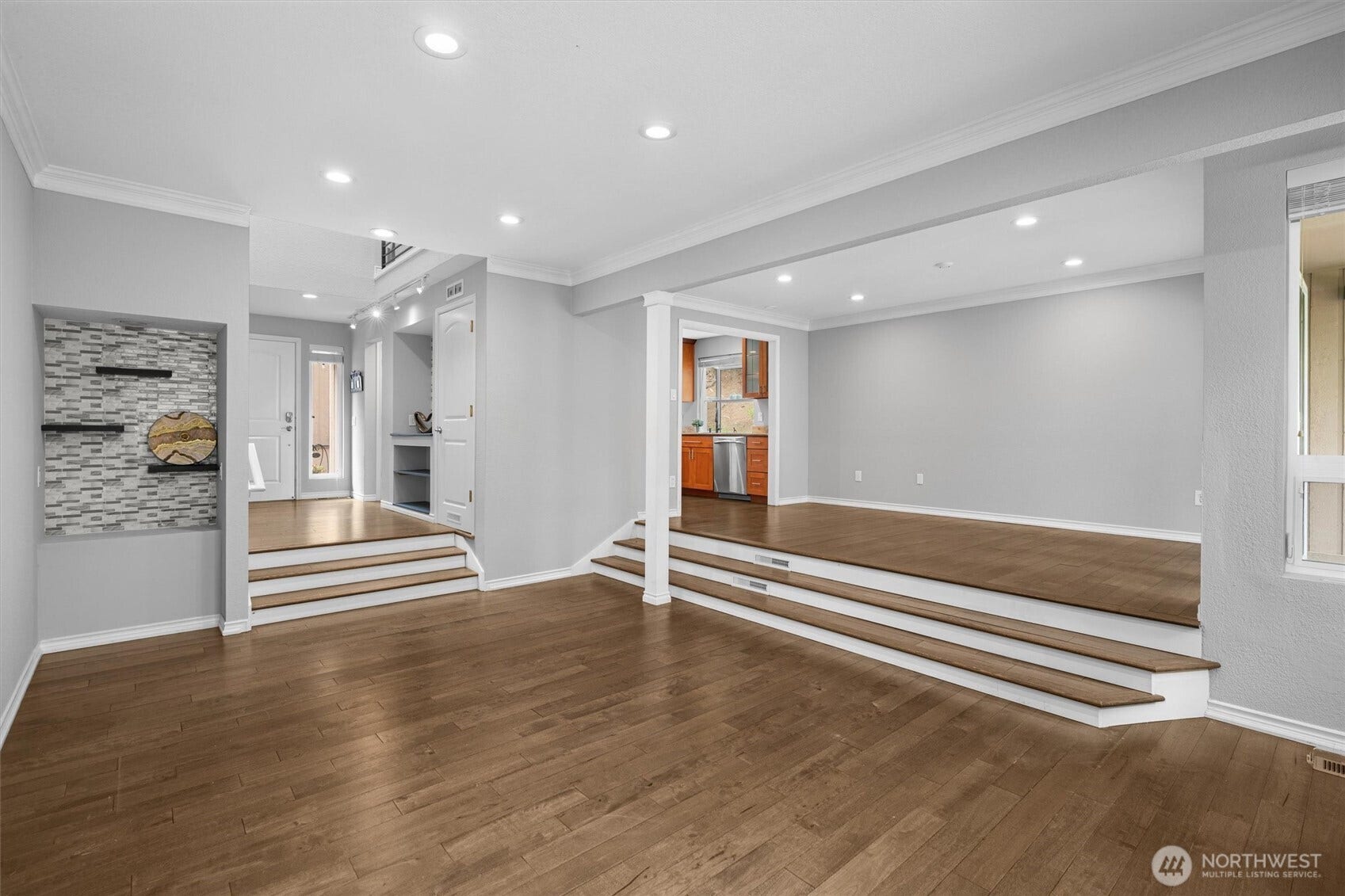 Spacious living and dining area.