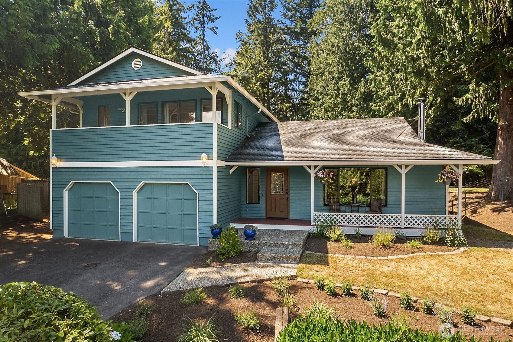 1247 293rd Avenue NE, Carnation, WA 98014 The home sits on a half acre and has a beautiful backyard.