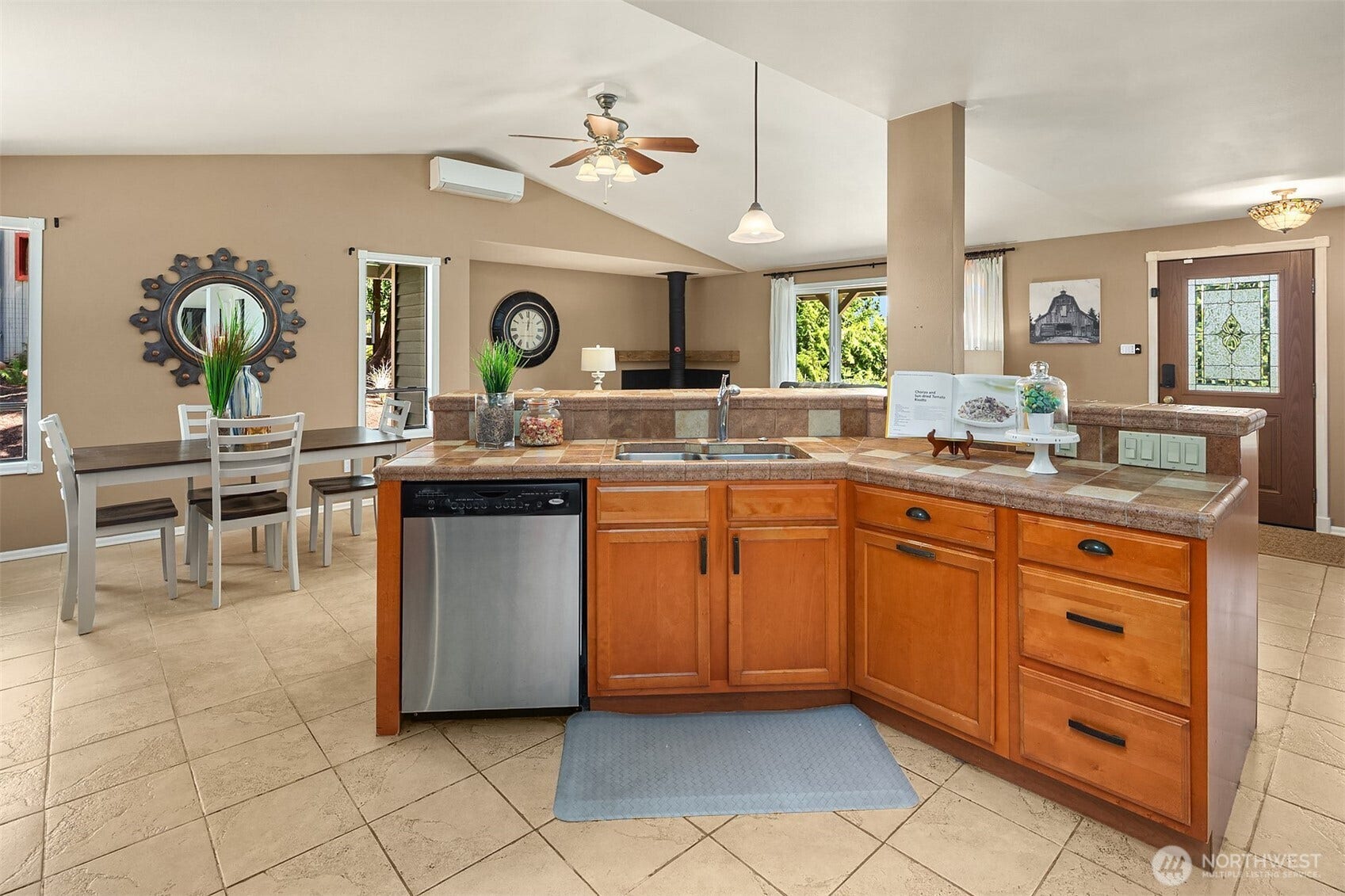 1247 293rd Avenue NE, Carnation, WA 98014 The kitchen has a large center island.