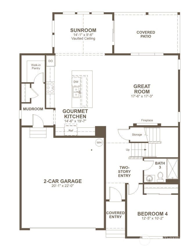 13908 Uplands Place E, #40, Puyallup, WA 98374 First floor laytout