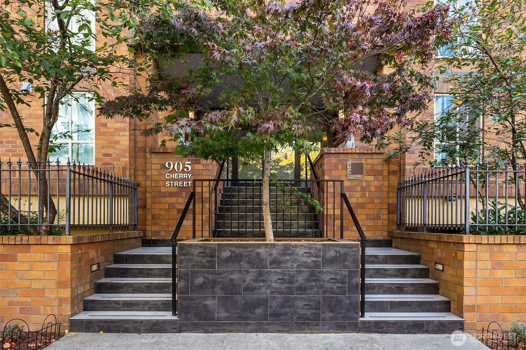 905 Cherry Street, #706, Seattle, WA 98104 Secure building with welcoming entrance.