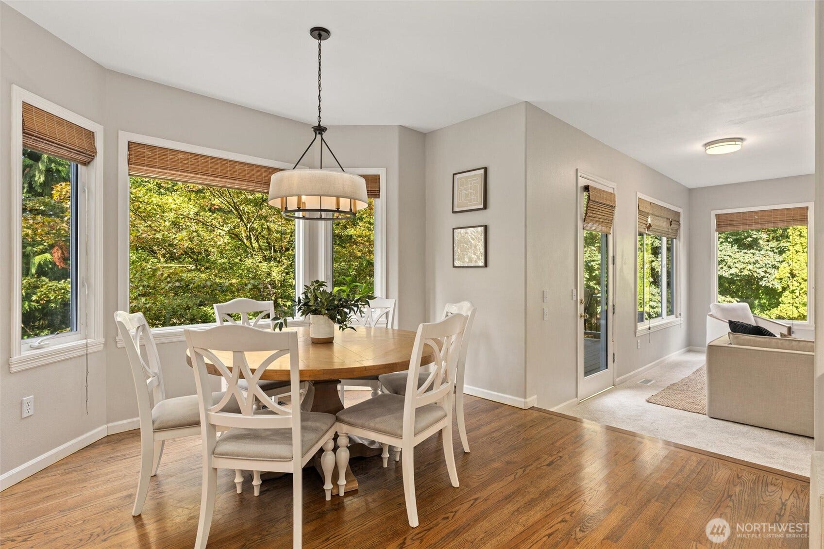 19141 148th Avenue NE, Woodinville, WA 98072 Eat in Kitchen Nook Overlooking the private wooded backyard.