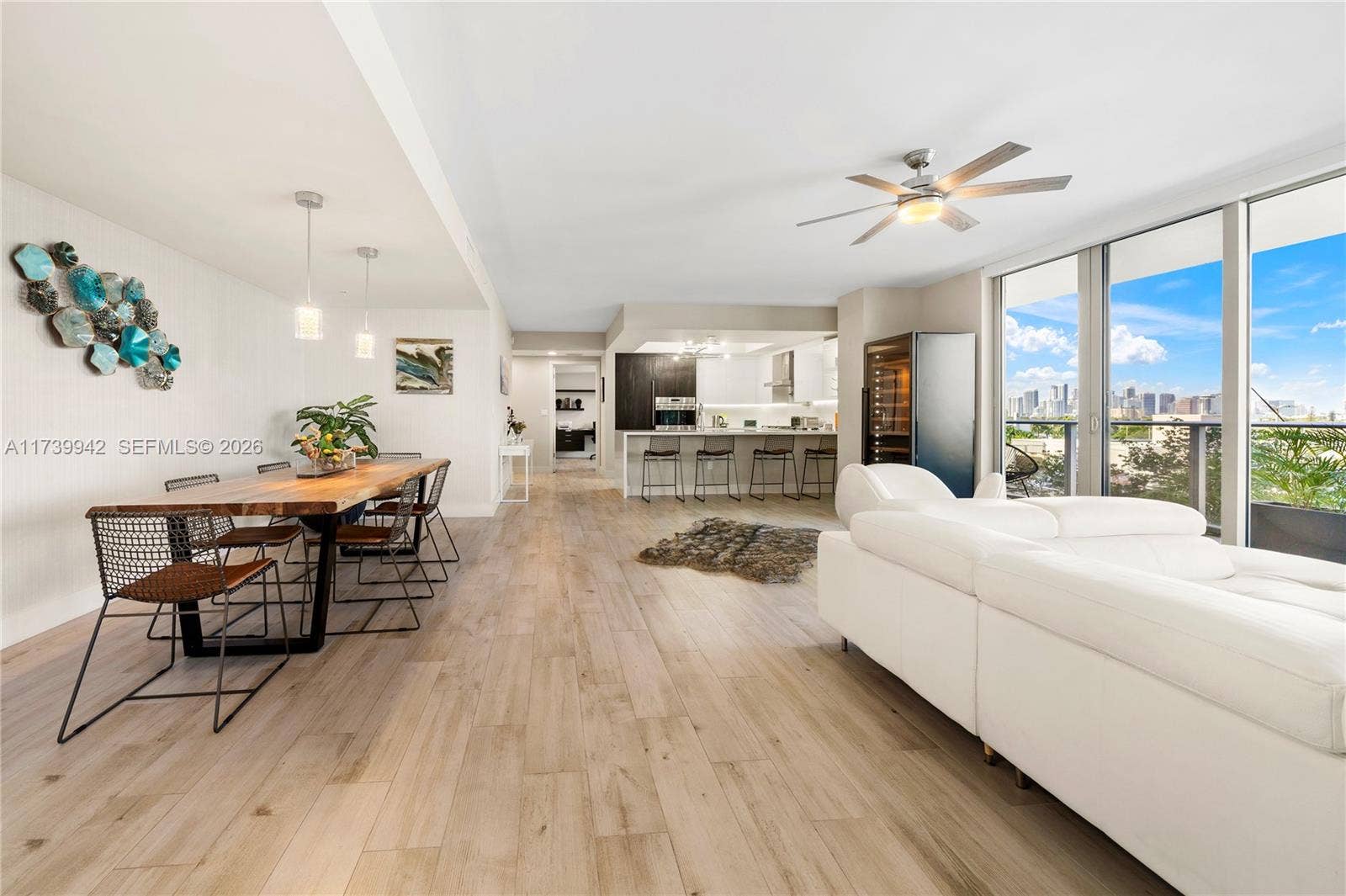 1180 N Federal Highway, #605, Fort Lauderdale, FL 33304 Open Concept Filled with Natural Light