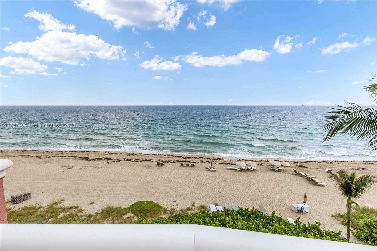 2120 N Ocean Boulevard, #VII, Fort Lauderdale, FL 33305 Main Bedroom Balcony, 4th Floor