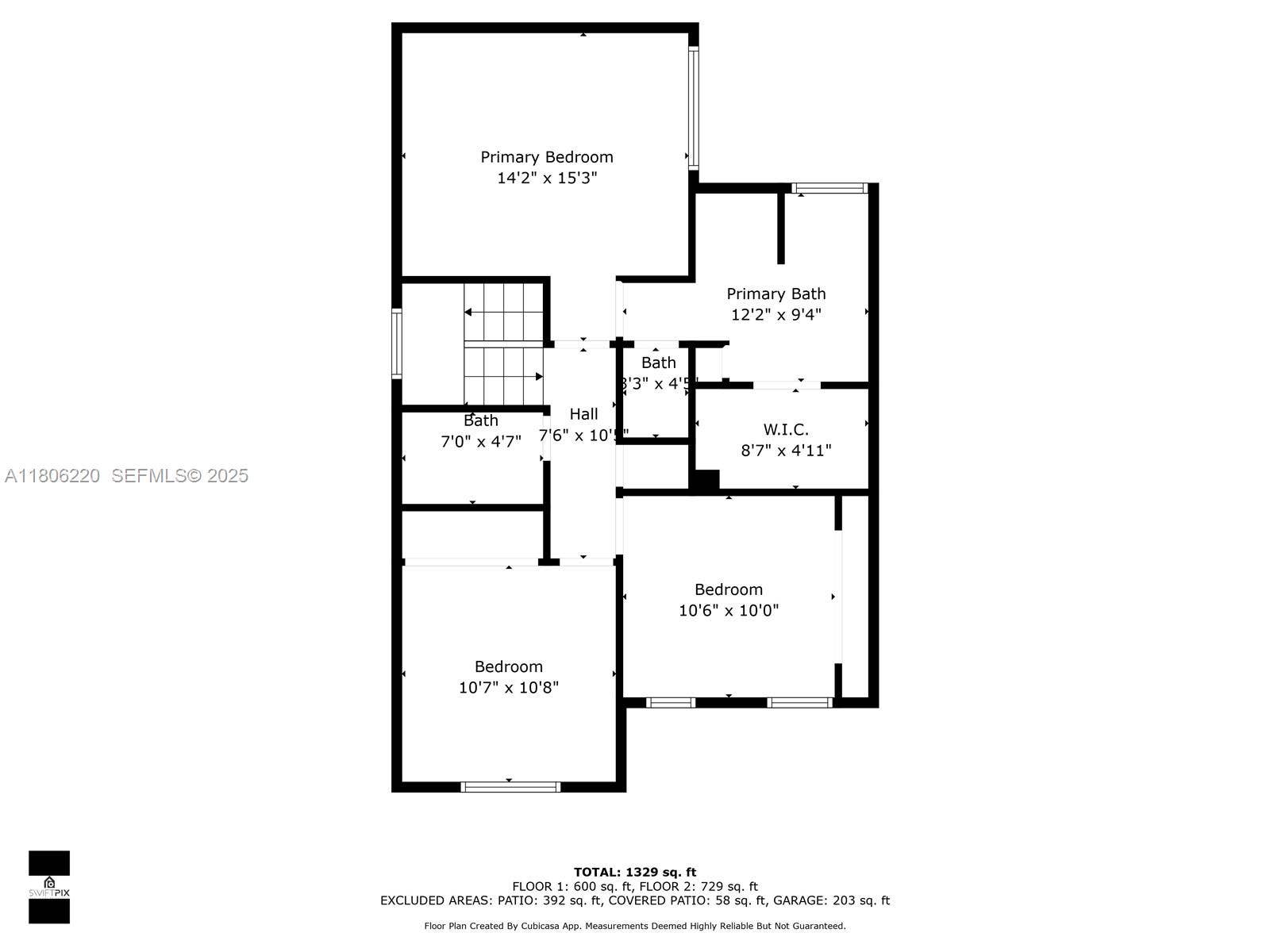 3910 Fern Forest Road, Cooper City, FL 33026 Second level floor plan