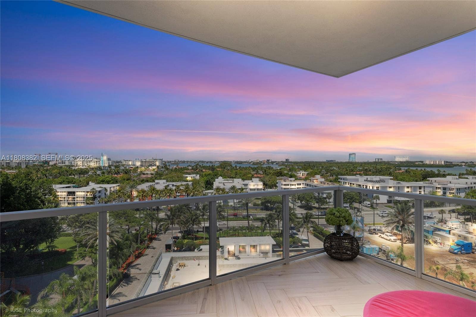 10225 Collins Avenue, #604 Renovated, Bal Harbour, FL 33154 Unit 604 balcony sunsets with water views
