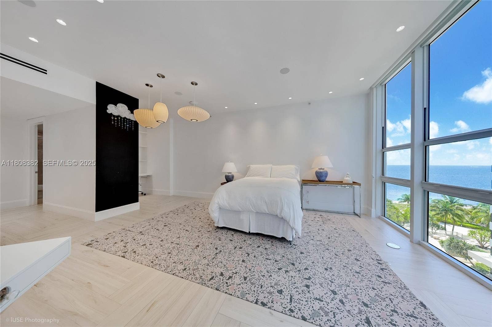 10225 Collins Avenue, #604 Renovated, Bal Harbour, FL 33154 2nd Master Bedroom in the east side looking at the ocean