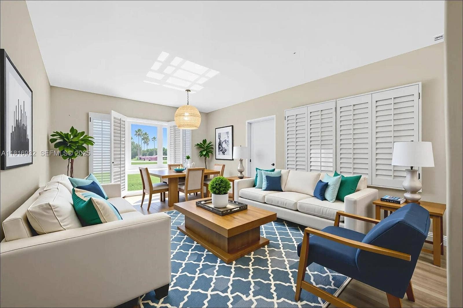 9920 Collins Avenue, #2, Bal Harbour, FL 33154 Staged Living Room