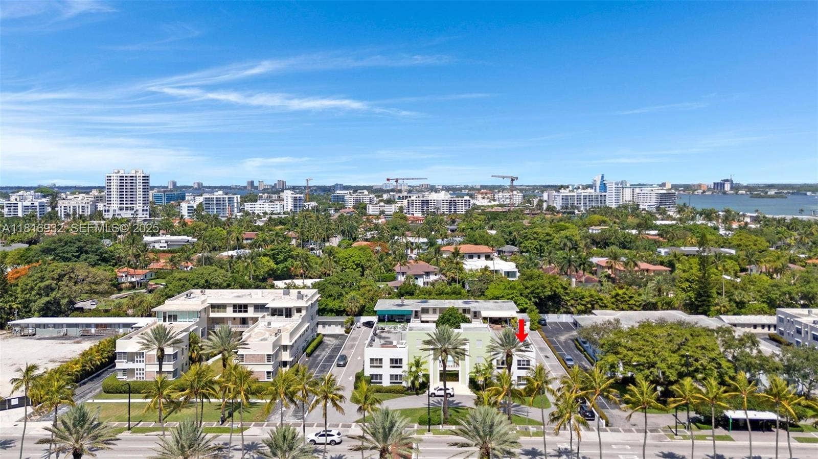 9920 Collins Avenue, #2, Bal Harbour, FL 33154 Aerial view/Front of Building