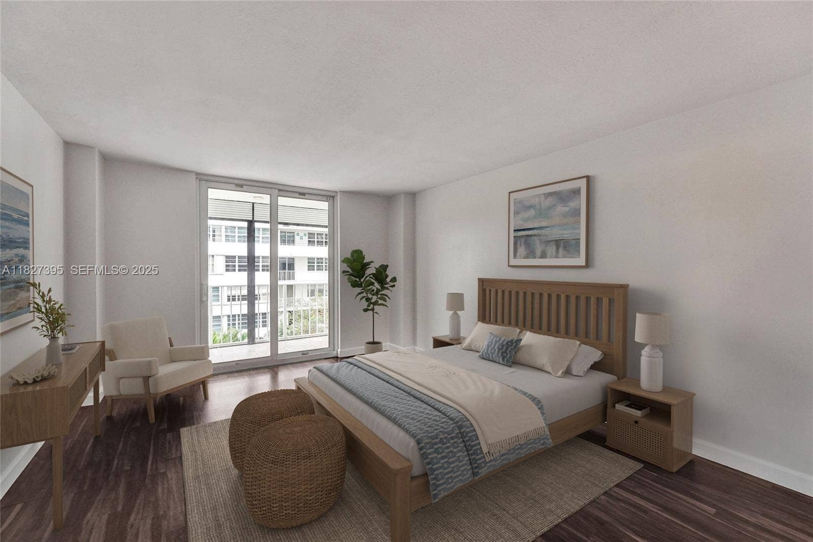 1160 N Federal Highway, #419, Fort Lauderdale, FL 33304 staged bedroom