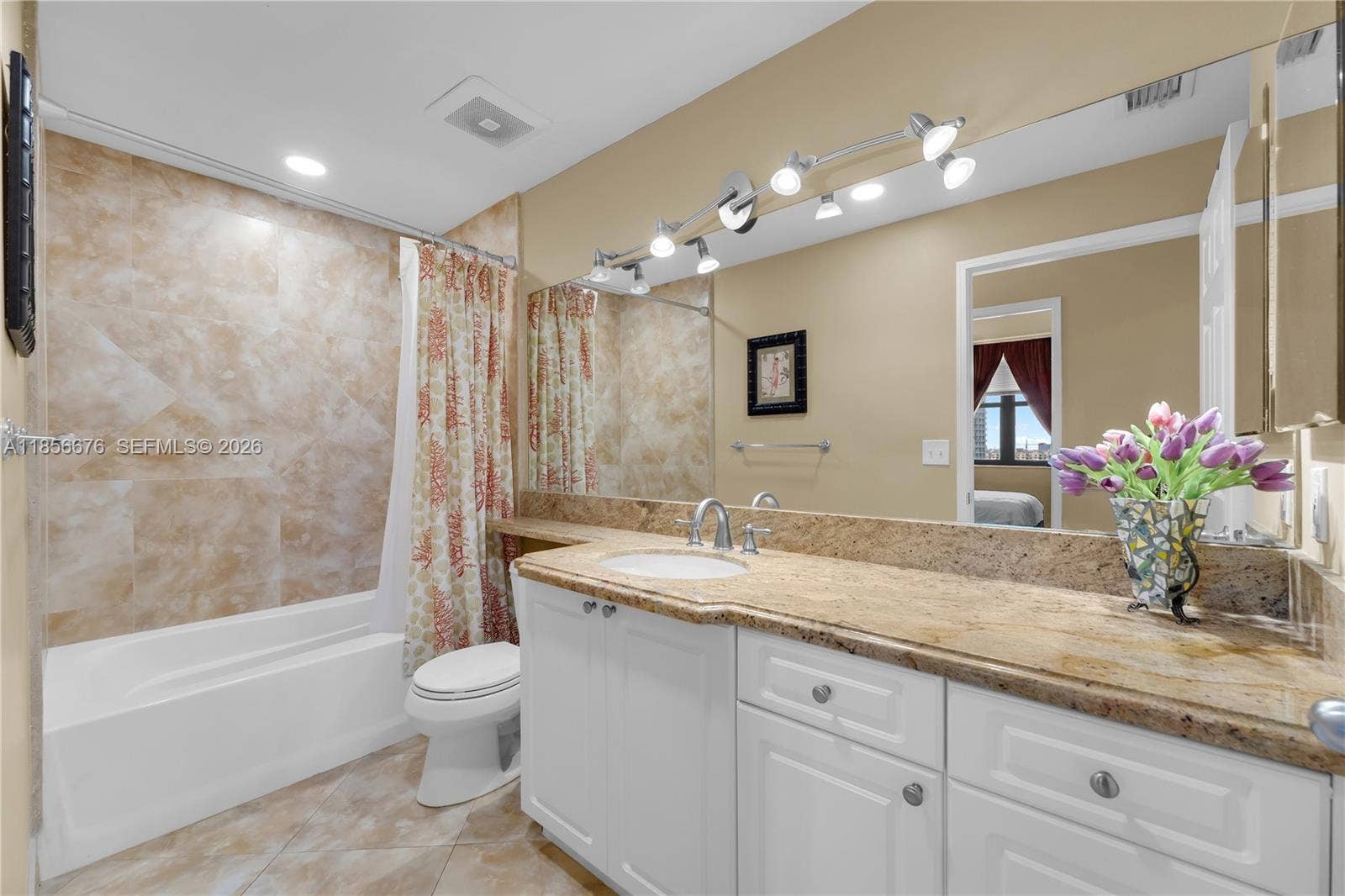 651 Okeechobee Boulevard, #1002, West Palm Beach, FL 33401 Updated Bathroom with shower/tub combination.651 Okeechobee Blvd., Unit #1002, West Palm Beach, FL. City Place Tower Condominium. For Sale.