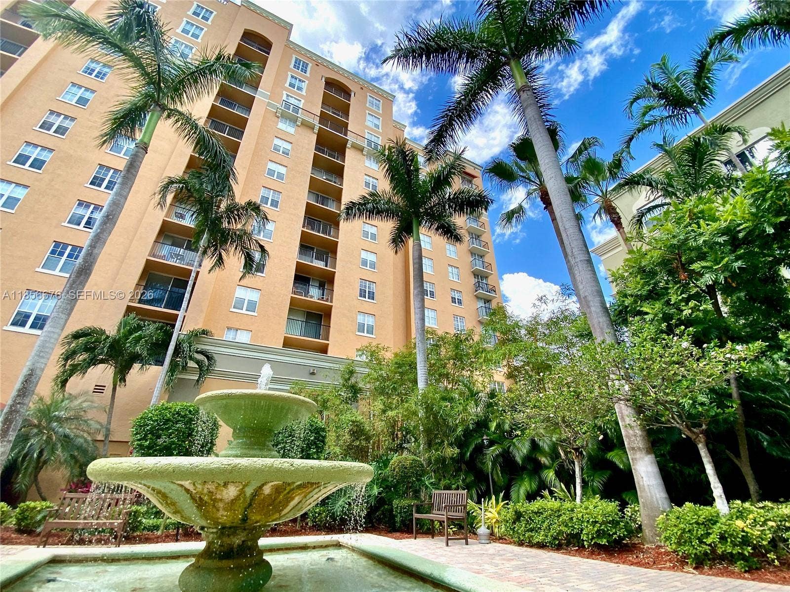 651 Okeechobee Boulevard, #1002, West Palm Beach, FL 33401 Romantic Courtyard with water fountains at Cityplace Tower Condo.651 Okeechobee Blvd., Unit #1002, West Palm Beach, FL. City Place Tower Condominium. For Sale.