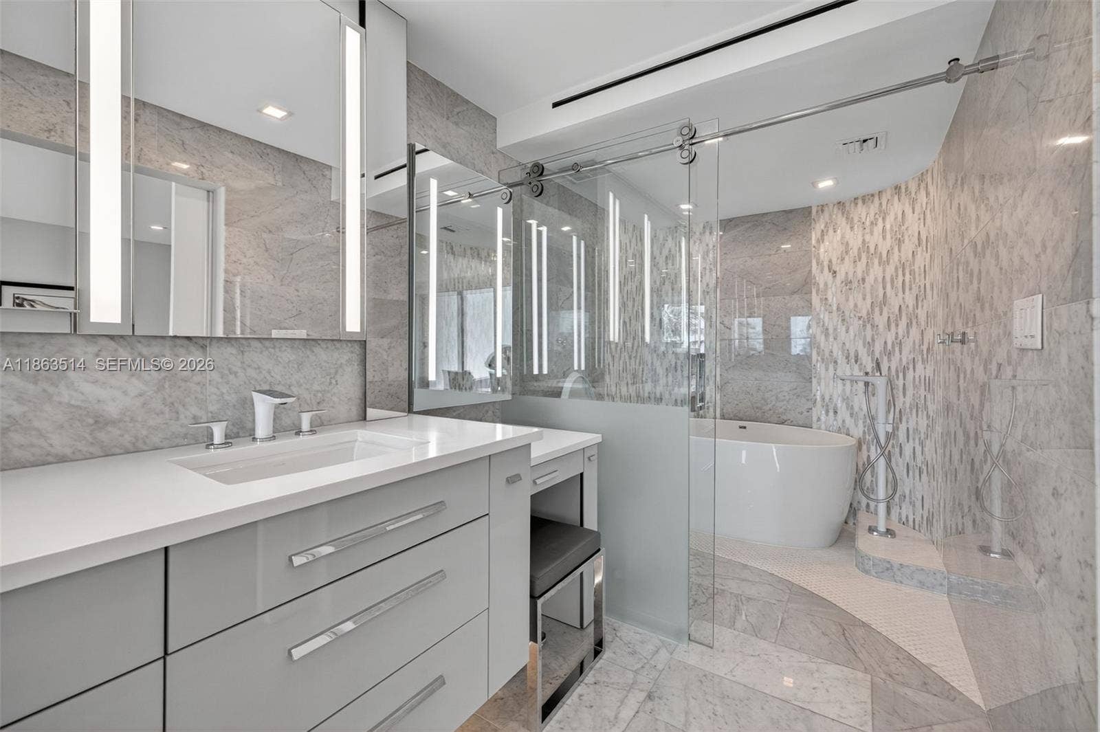 Master shower