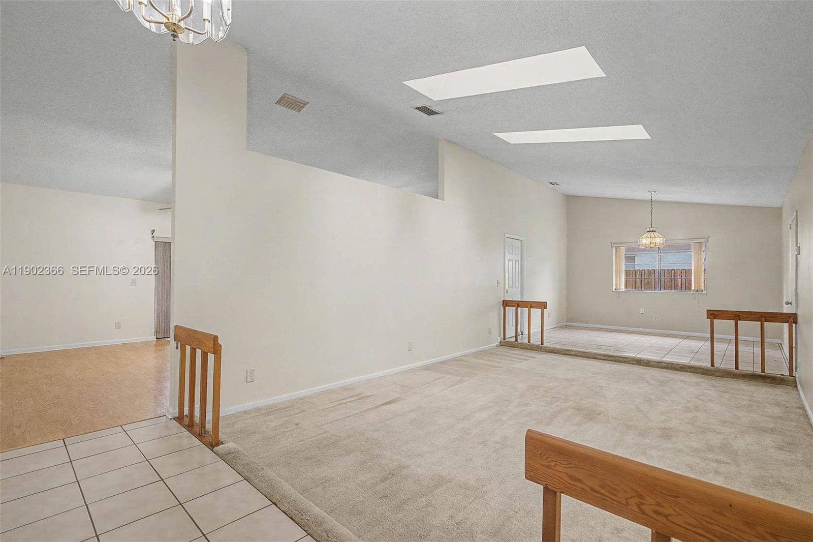 View from Foyer into Living Room/Dining Room