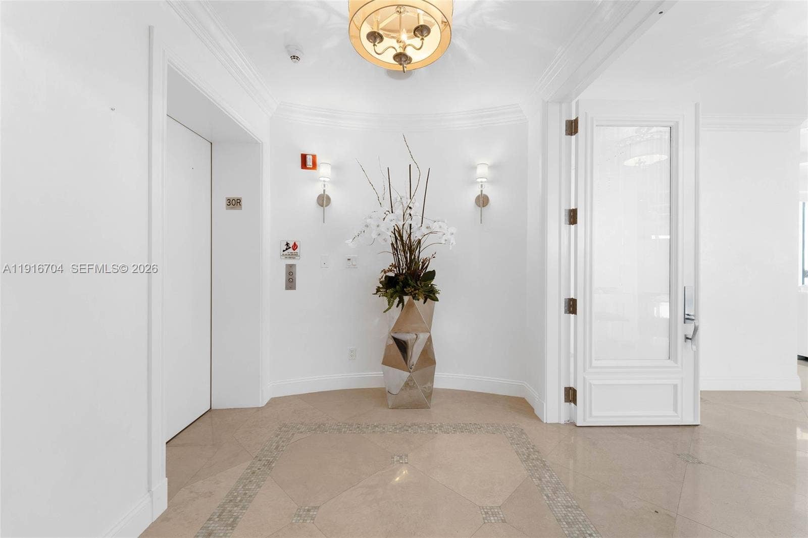 Elevator directly into your private foyer.