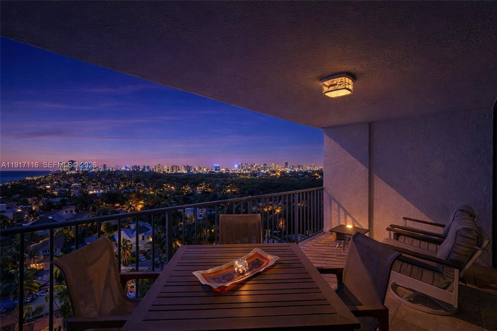 1901 N Ocean Boulevard, #12B, Fort Lauderdale, FL 33305 Evening view!