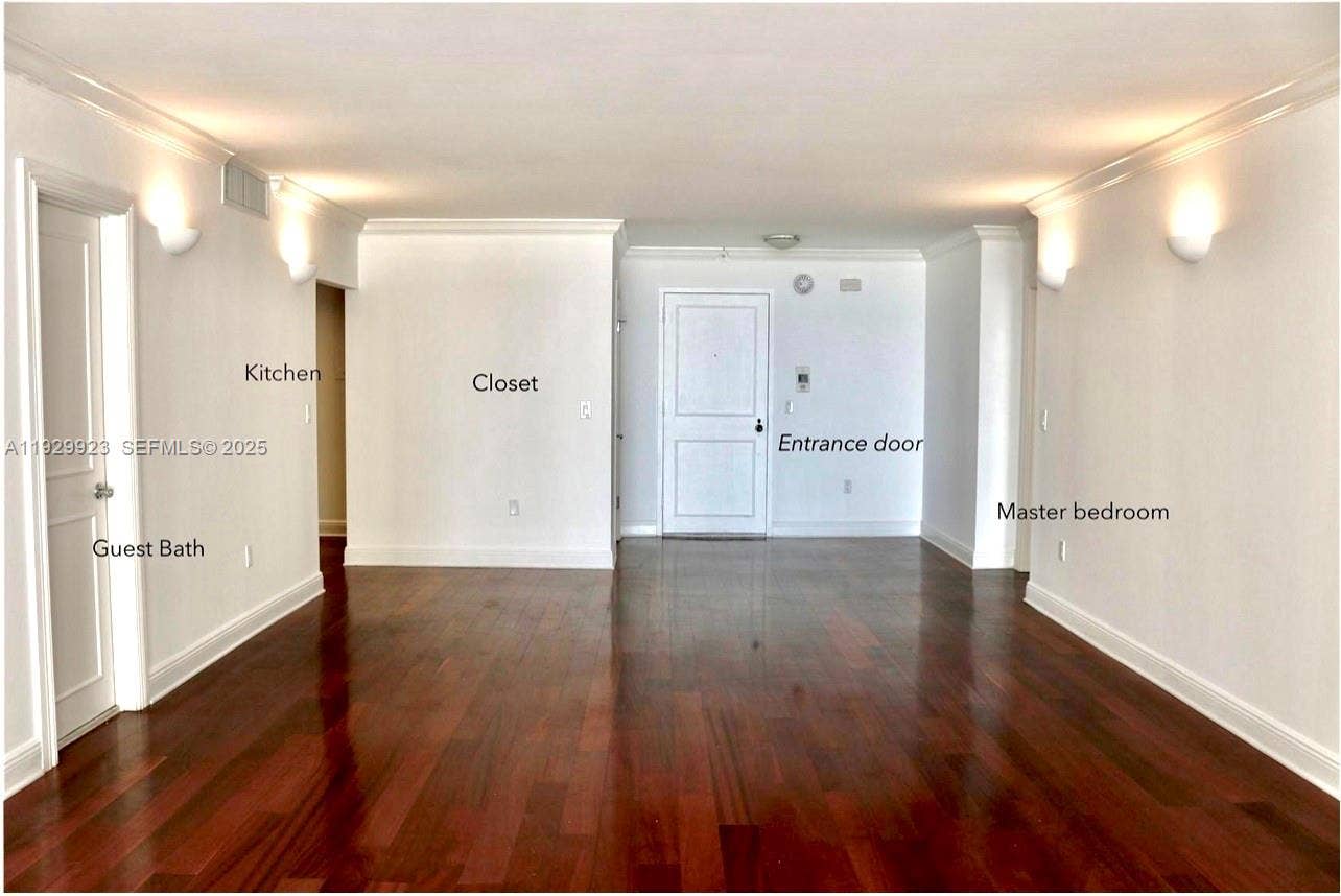 9801 Collins Avenue, #8N Ocean Views, Bal Harbour, FL 33154 Door entrance and split bedrooms