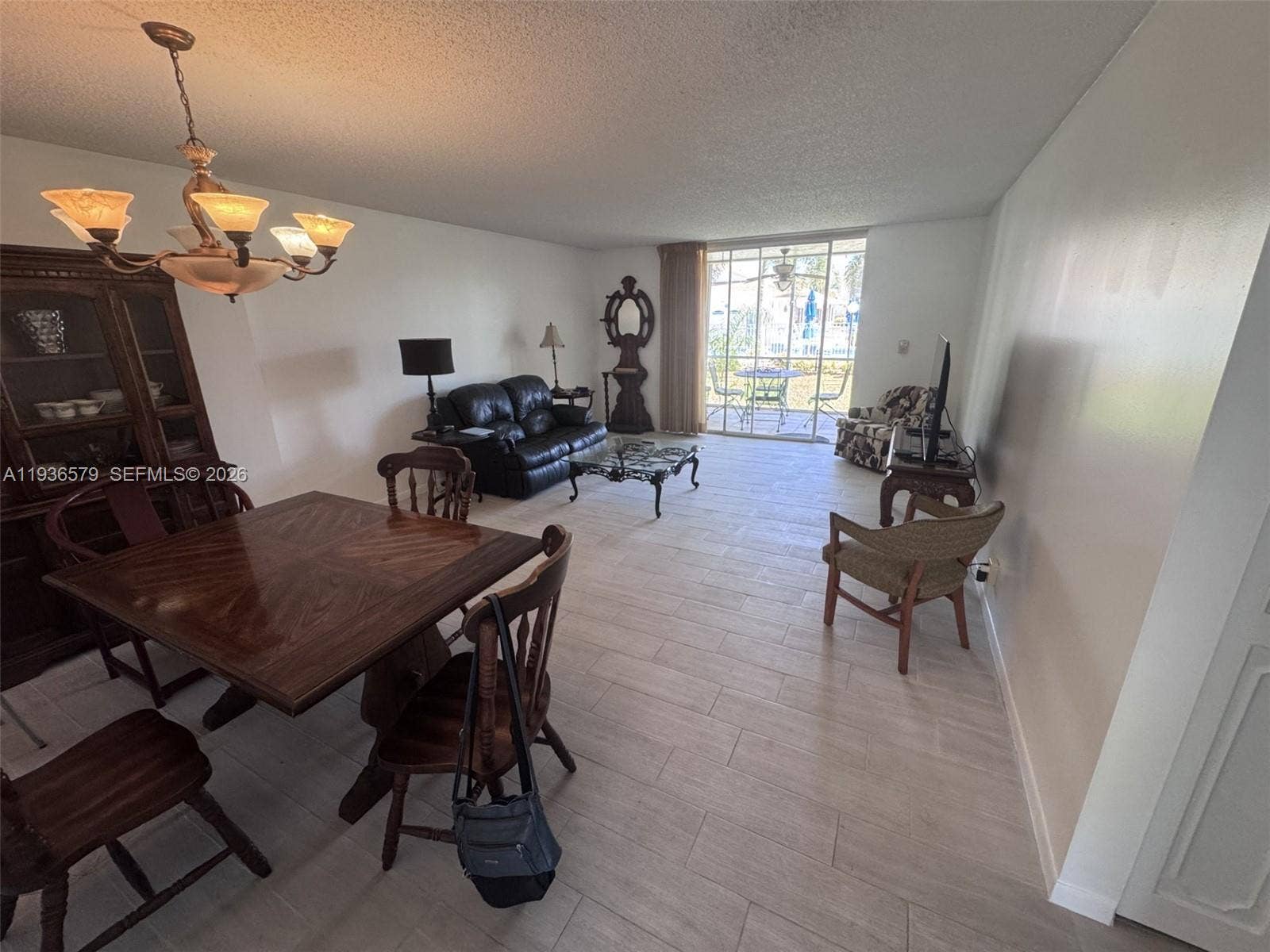 1025 SE 3rd Avenue, #102, Dania Beach, FL 33004 Living room facing back porch