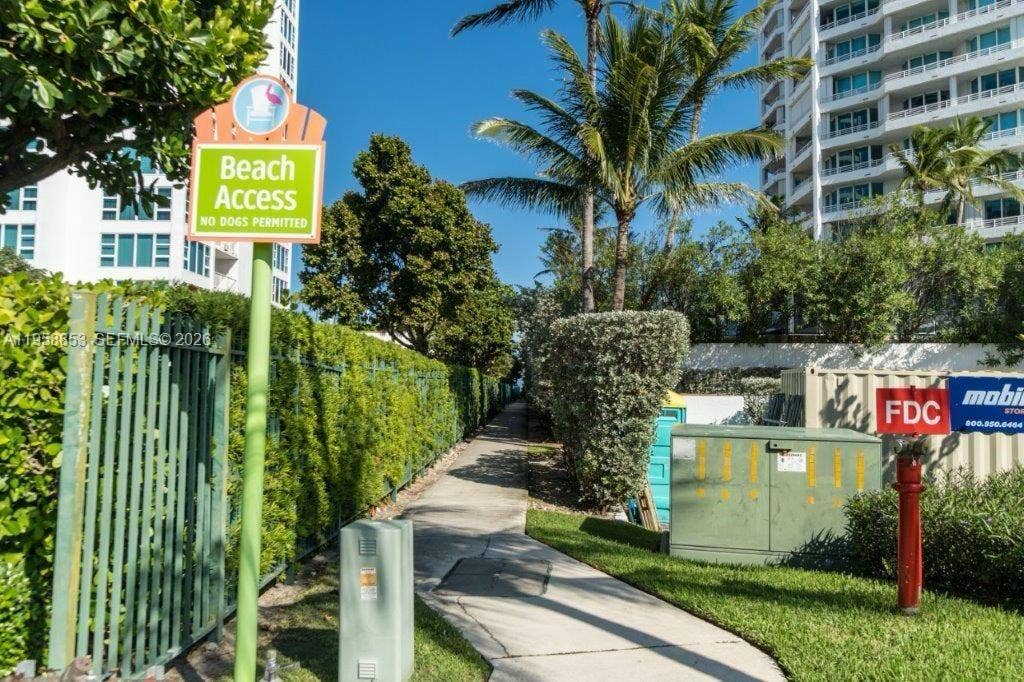 Beach access across the street