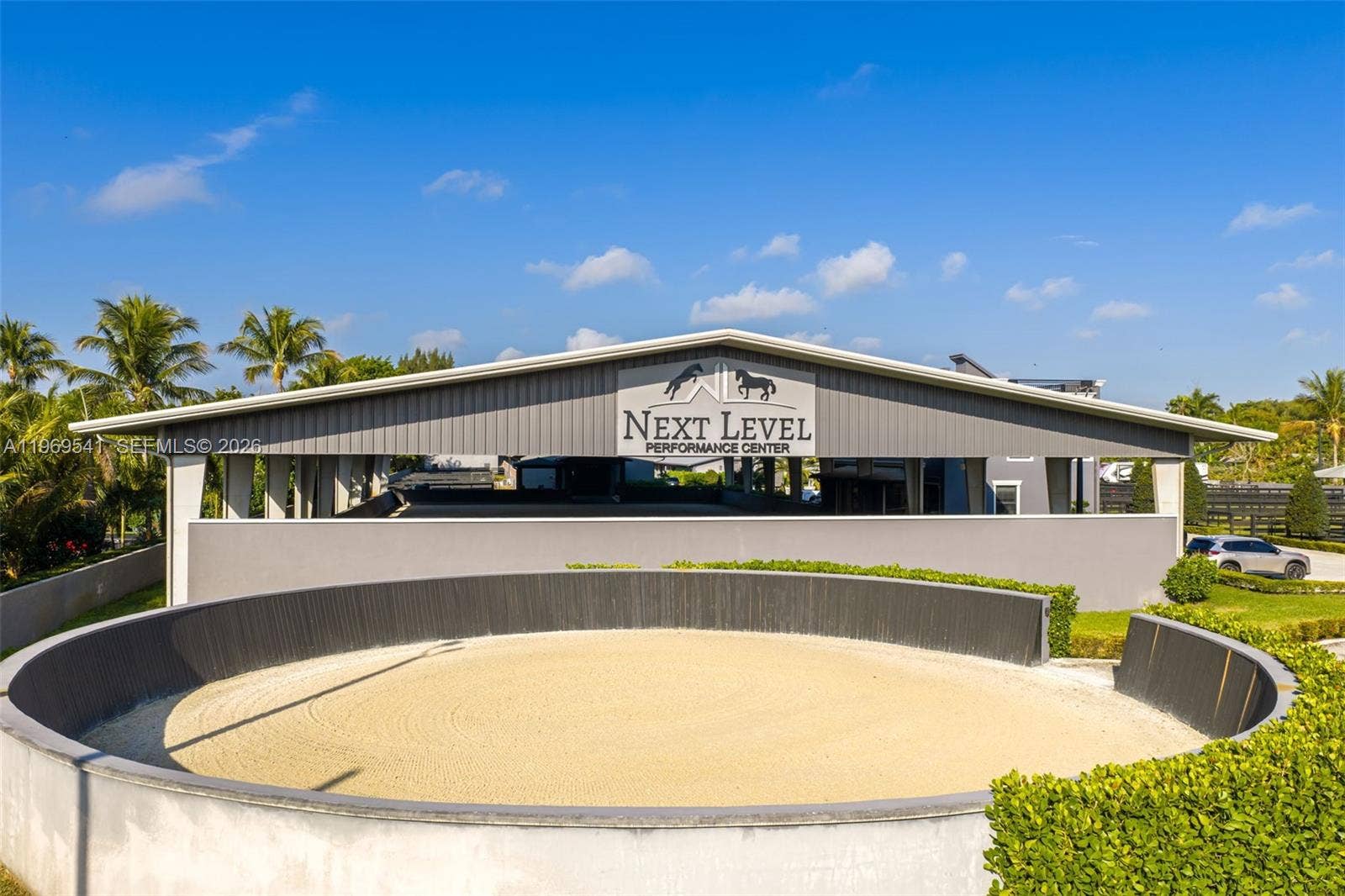 2625 SW 148th Avenue, Davie, FL 33331 Concrete Round Pen with custom footing and sprinklers.