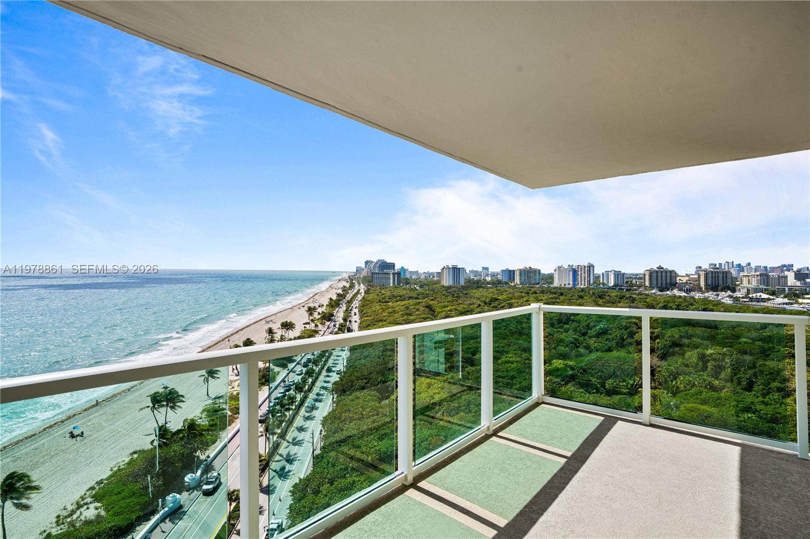 Balcony off of the Living room facing South over Birch Taylor Park