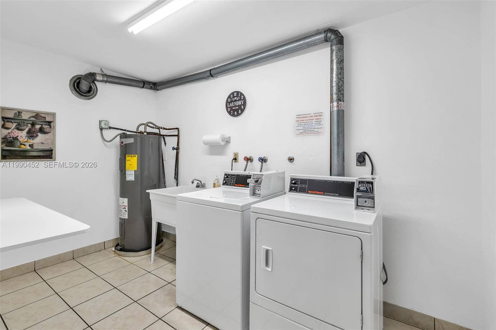 Laundry facility on each floor