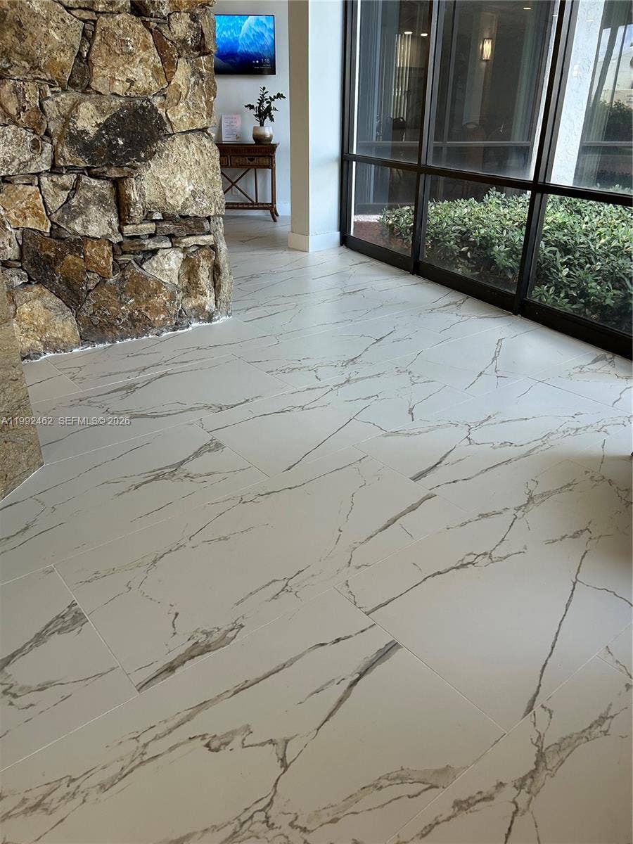 New Reception area and Lobby tile as of 4/2025