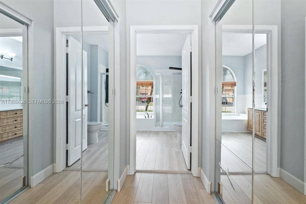 Master bedroom closets