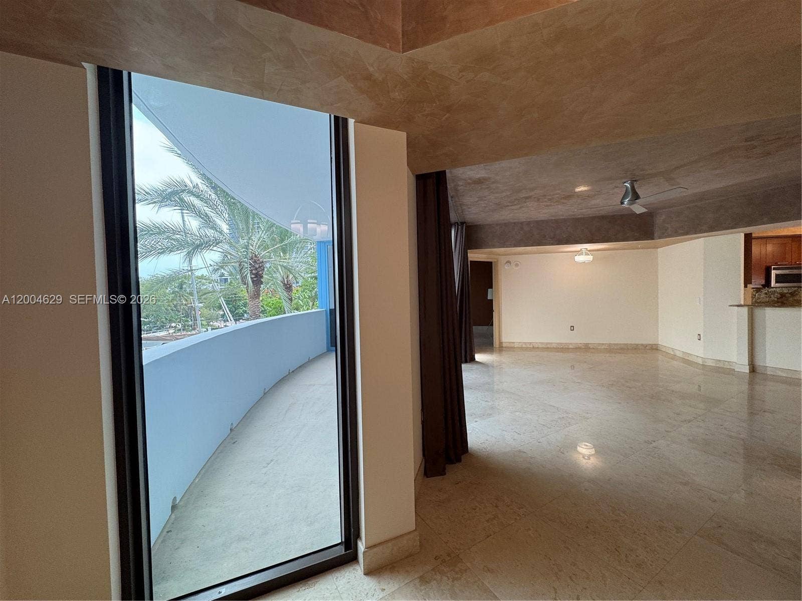 333 Las Olas Way, #304, Fort Lauderdale, FL 33301 Foyer looking onto terrace and living room