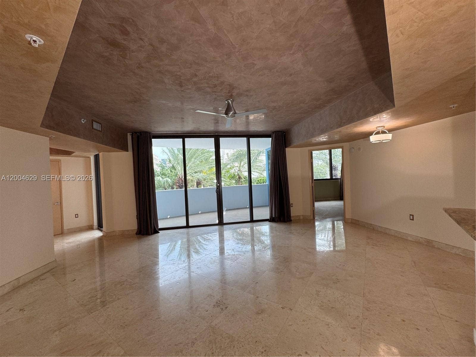 333 Las Olas Way, #304, Fort Lauderdale, FL 33301 View from Kitchen onto living and terrace