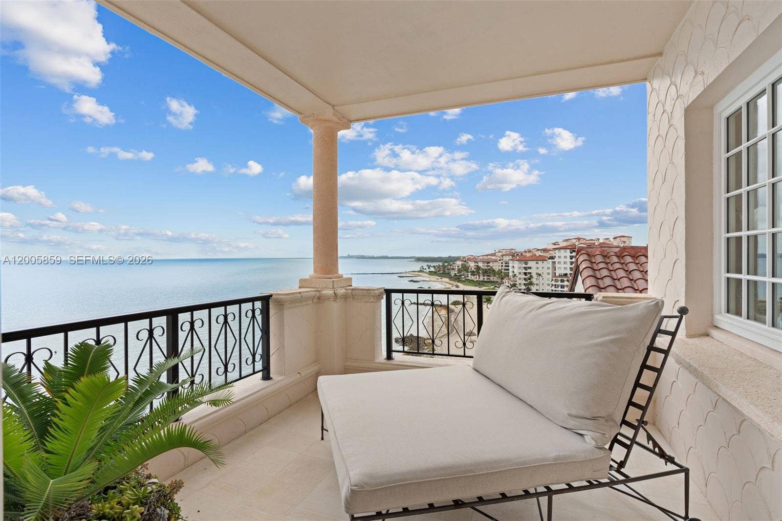 7282 Fisher Island Drive, #7282, Miami Beach, FL 33109 Master bedroom 2nd balcony