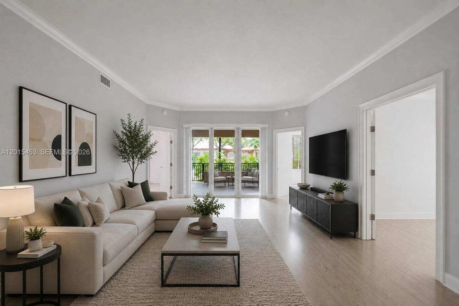 16135 Emerald Estates Drive, #166, Weston, FL 33331 Digitally Enhanced Living Room