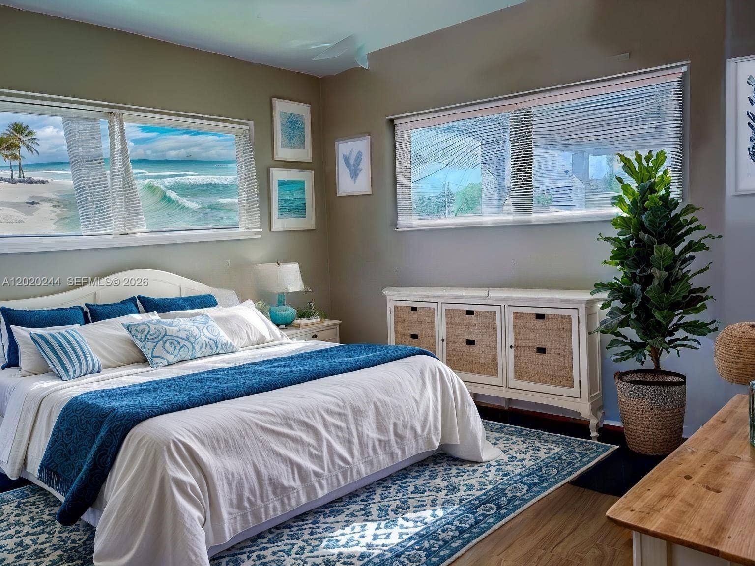 842 Argonaut Isle, Dania Beach, FL 33004 Staged AI - Front Bedroom