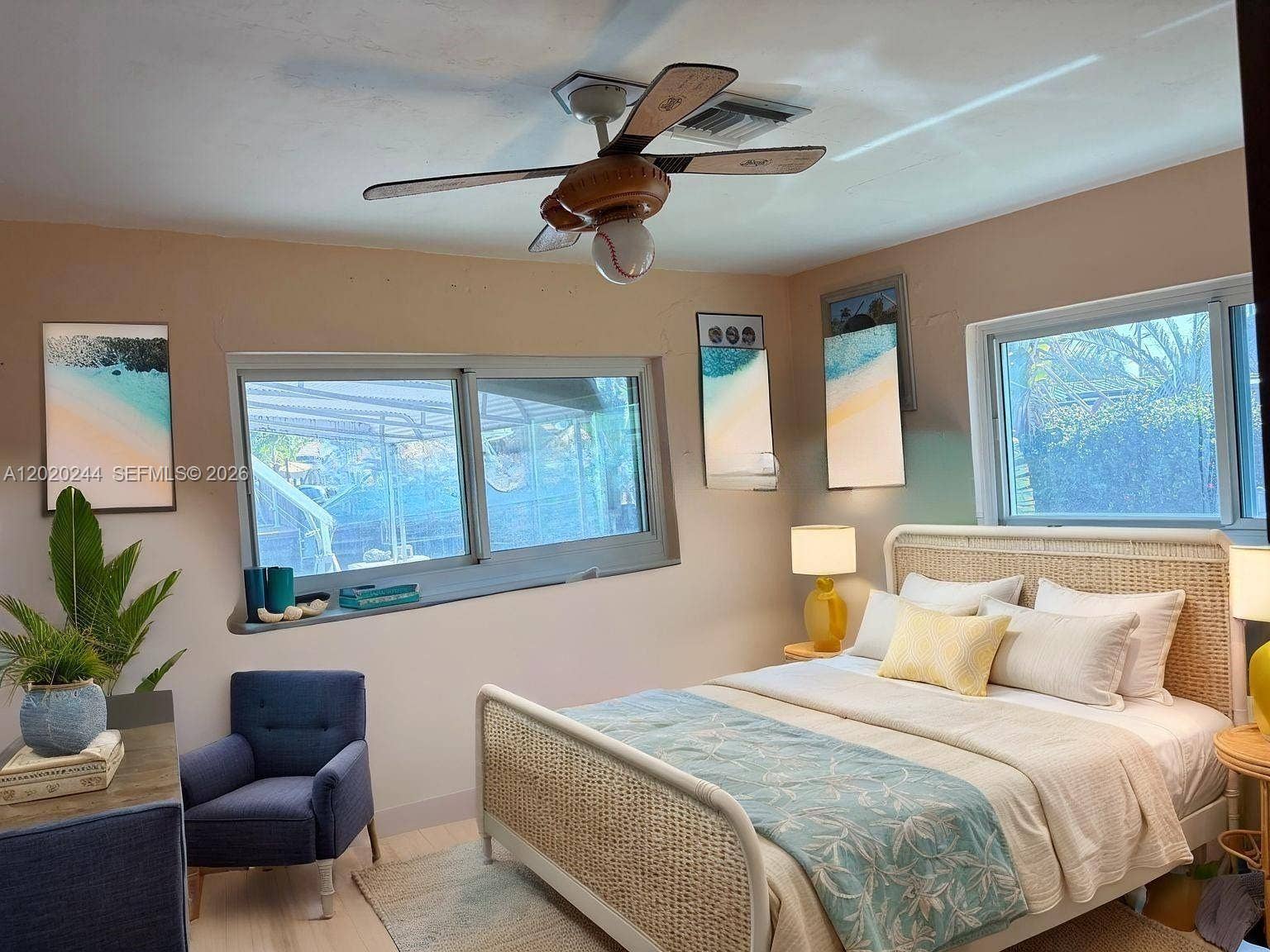 842 Argonaut Isle, Dania Beach, FL 33004 Staged AI - Back Bedroom