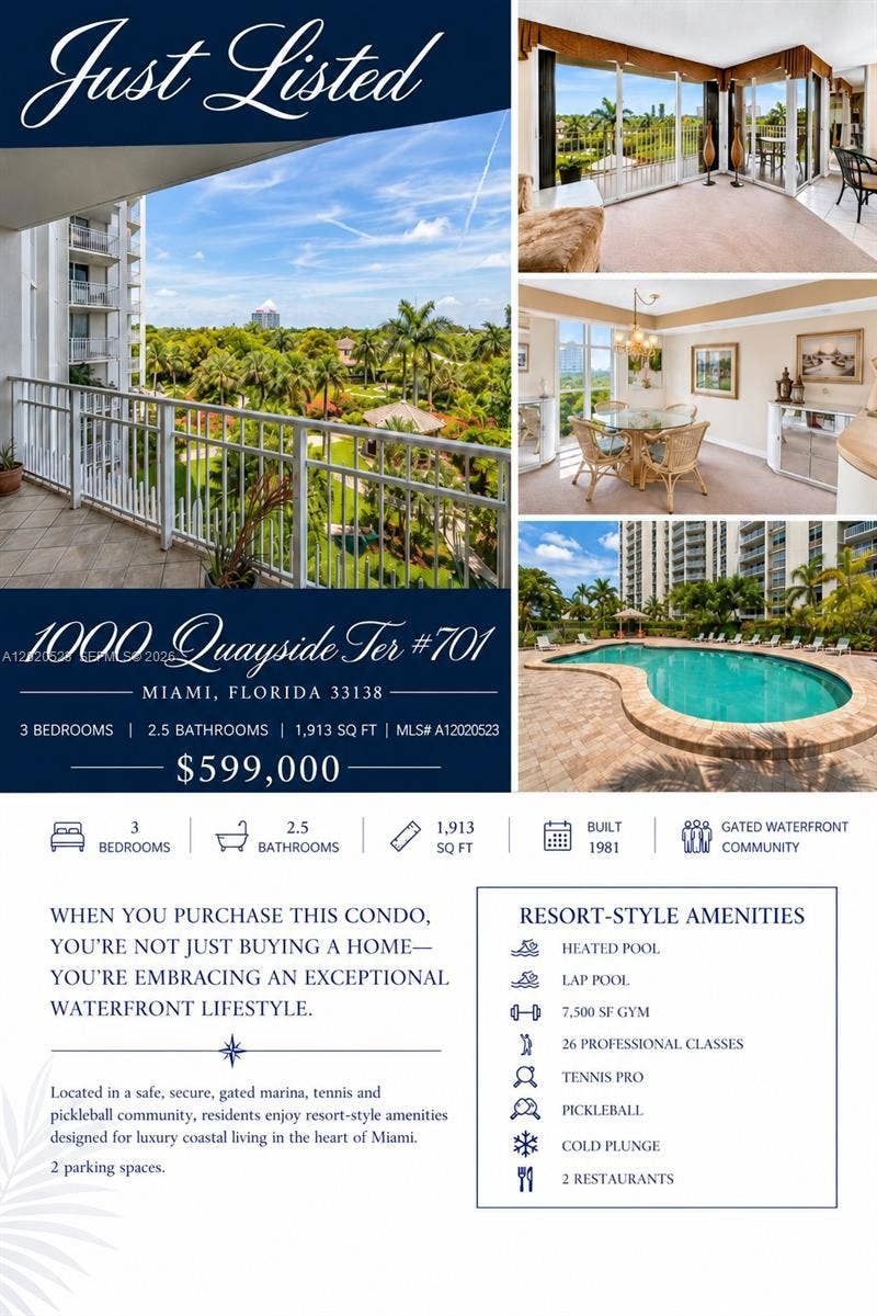 Property photo for 1000 Quayside Terrace, #701, Miami, FL