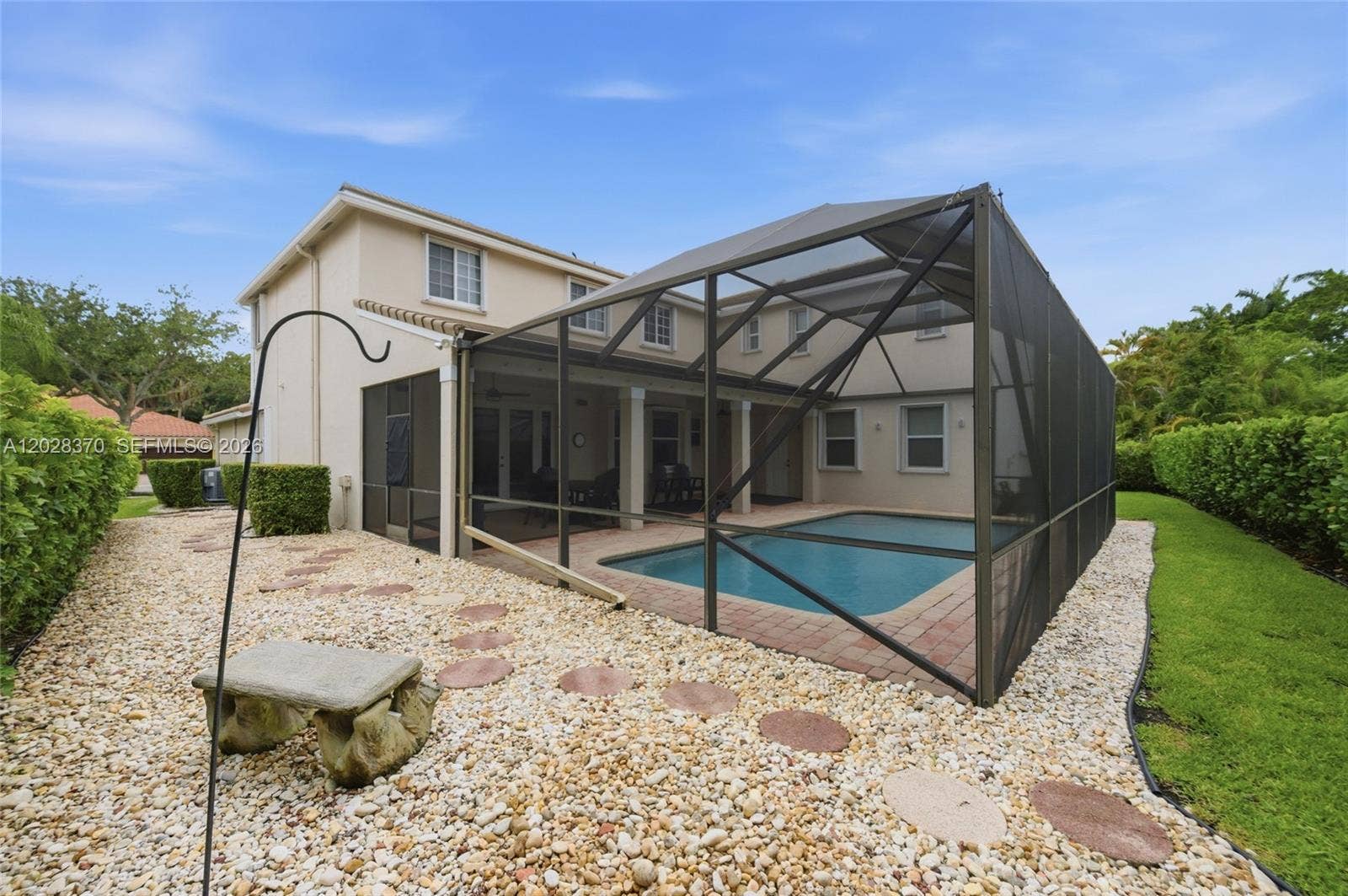 Screened pool