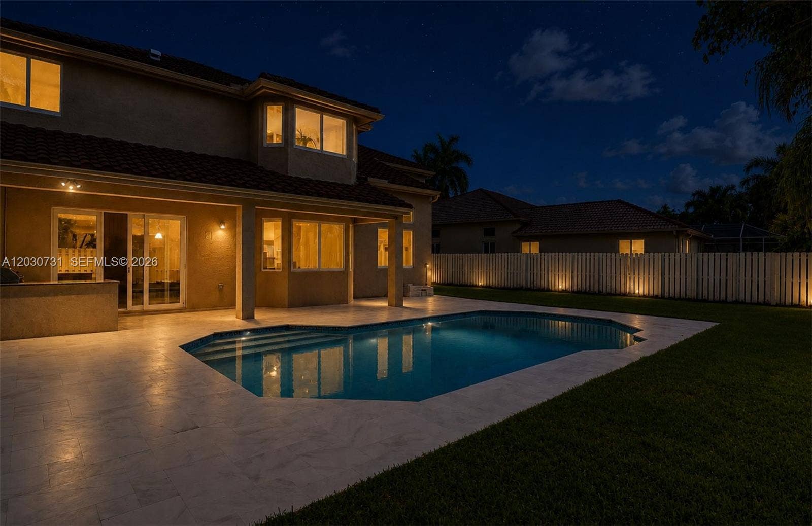 852 Heritage Drive, Weston, Weston, FL 33326 Image digitally enhanced using ai to simulate nighttime