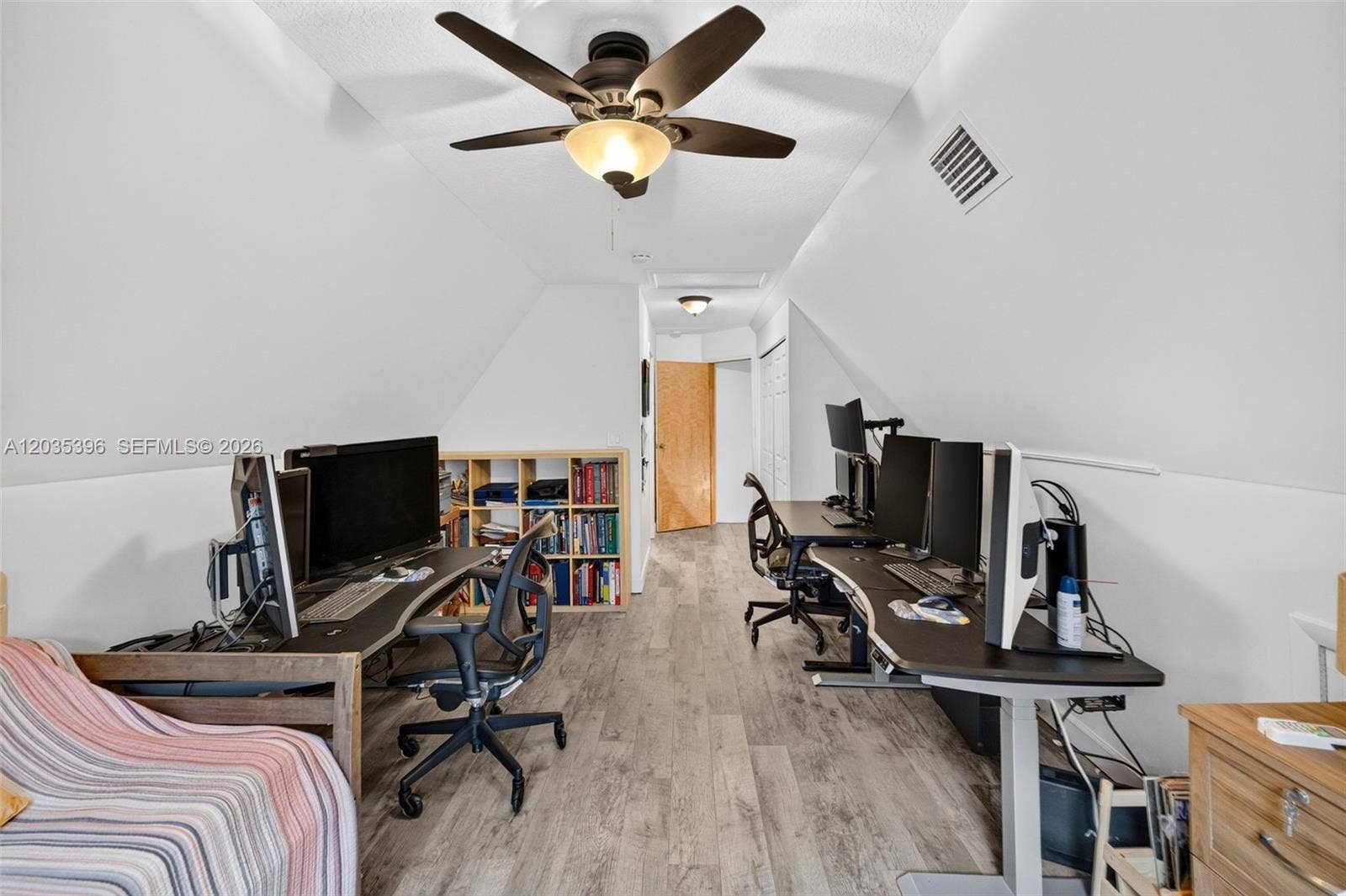 Upstairs Bedroom, currently being used as an office / guest room, with Mini Split HVAC