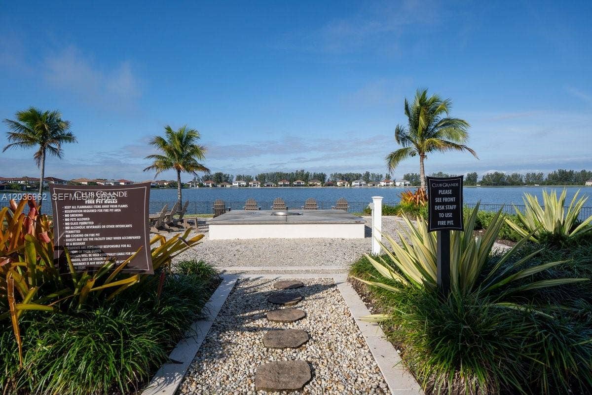 8725 Parkland Bay Drive, Parkland, FL 33076 Fire pit area
