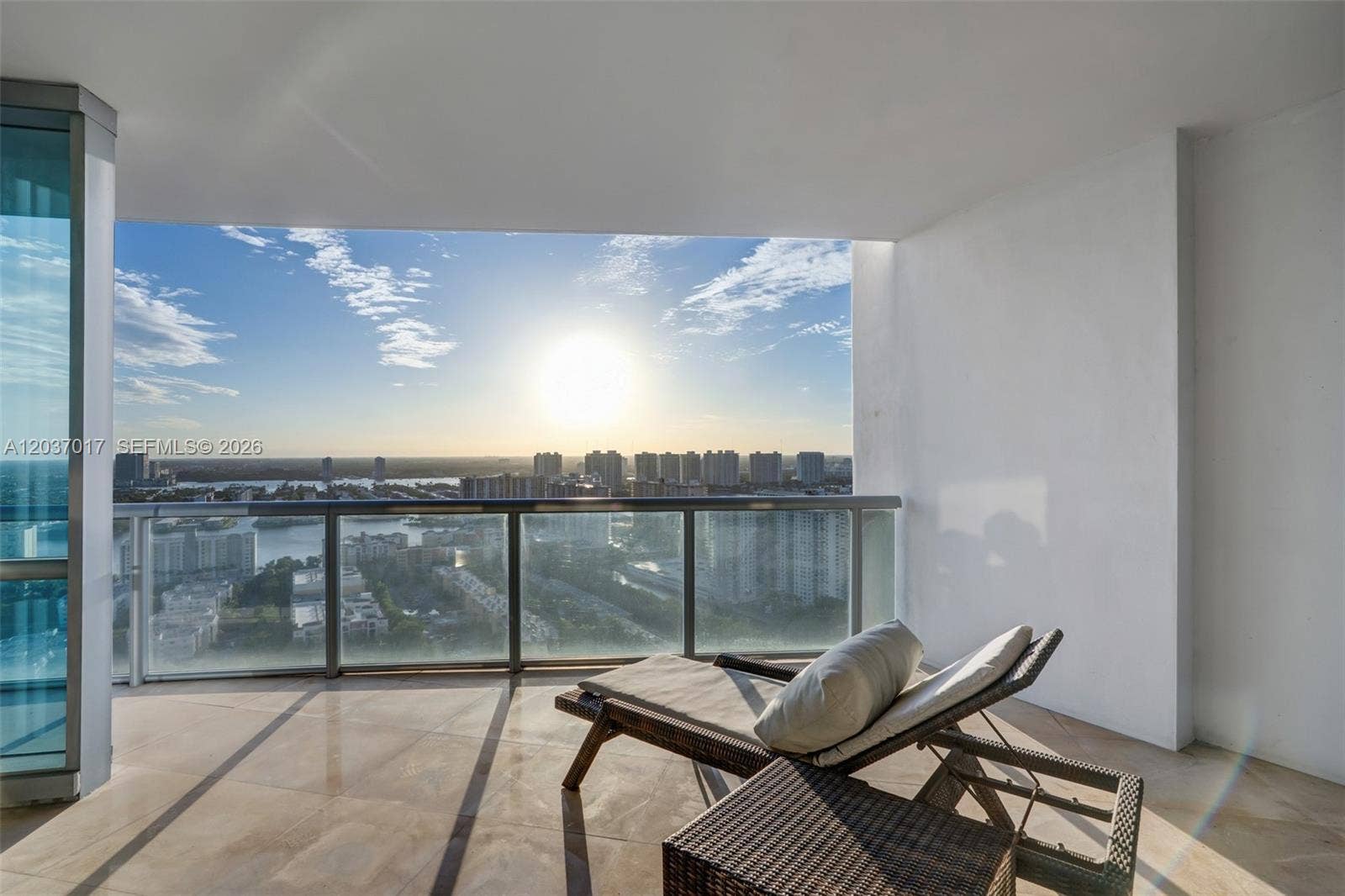 17121 Collins Avenue, #3304, Sunny Isles Beach, Sunny Isles Beach, FL 33160 2nd /3rd BR Shared Balcony/ West - Sunset