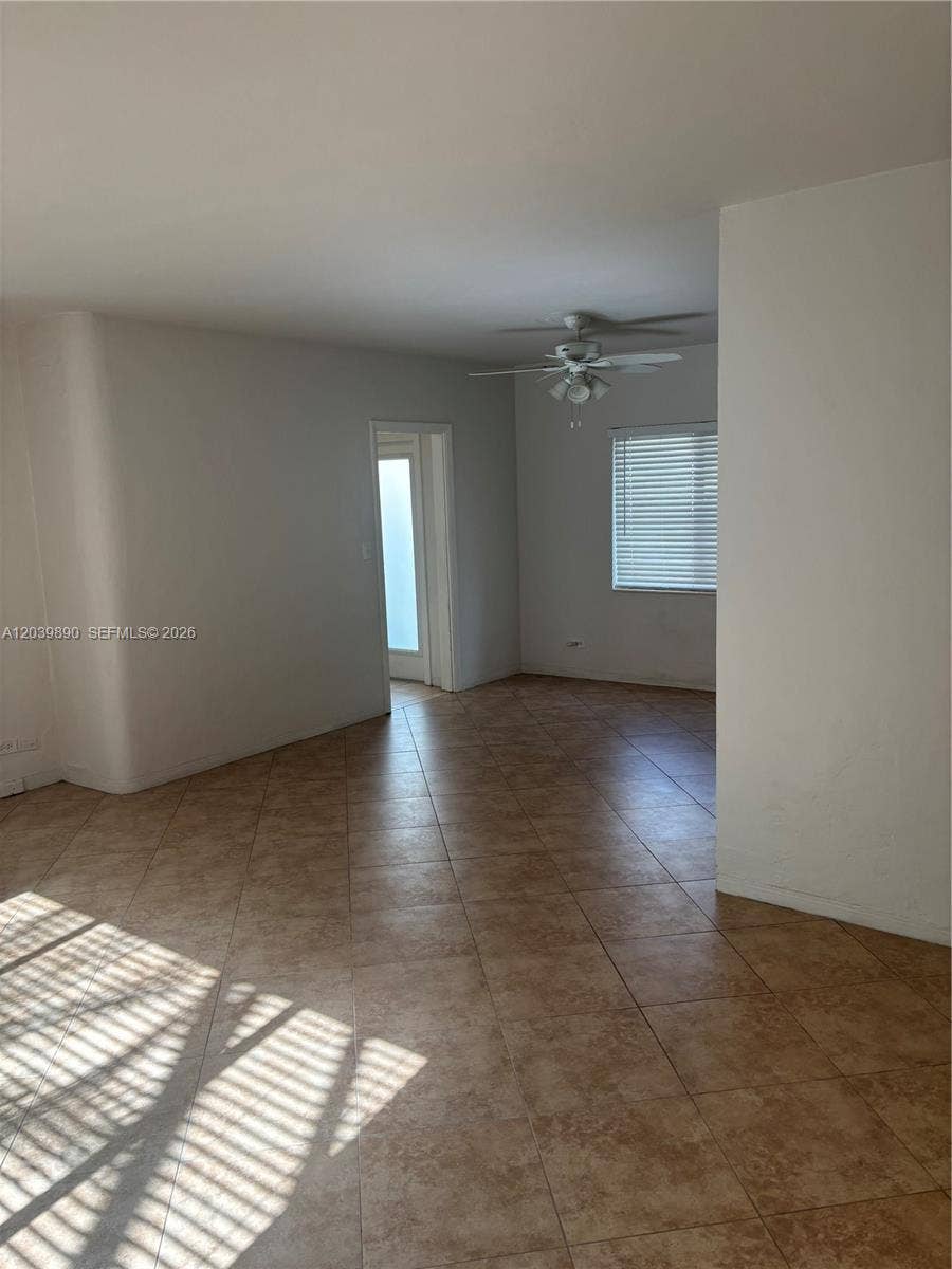 Living room dining area transition.