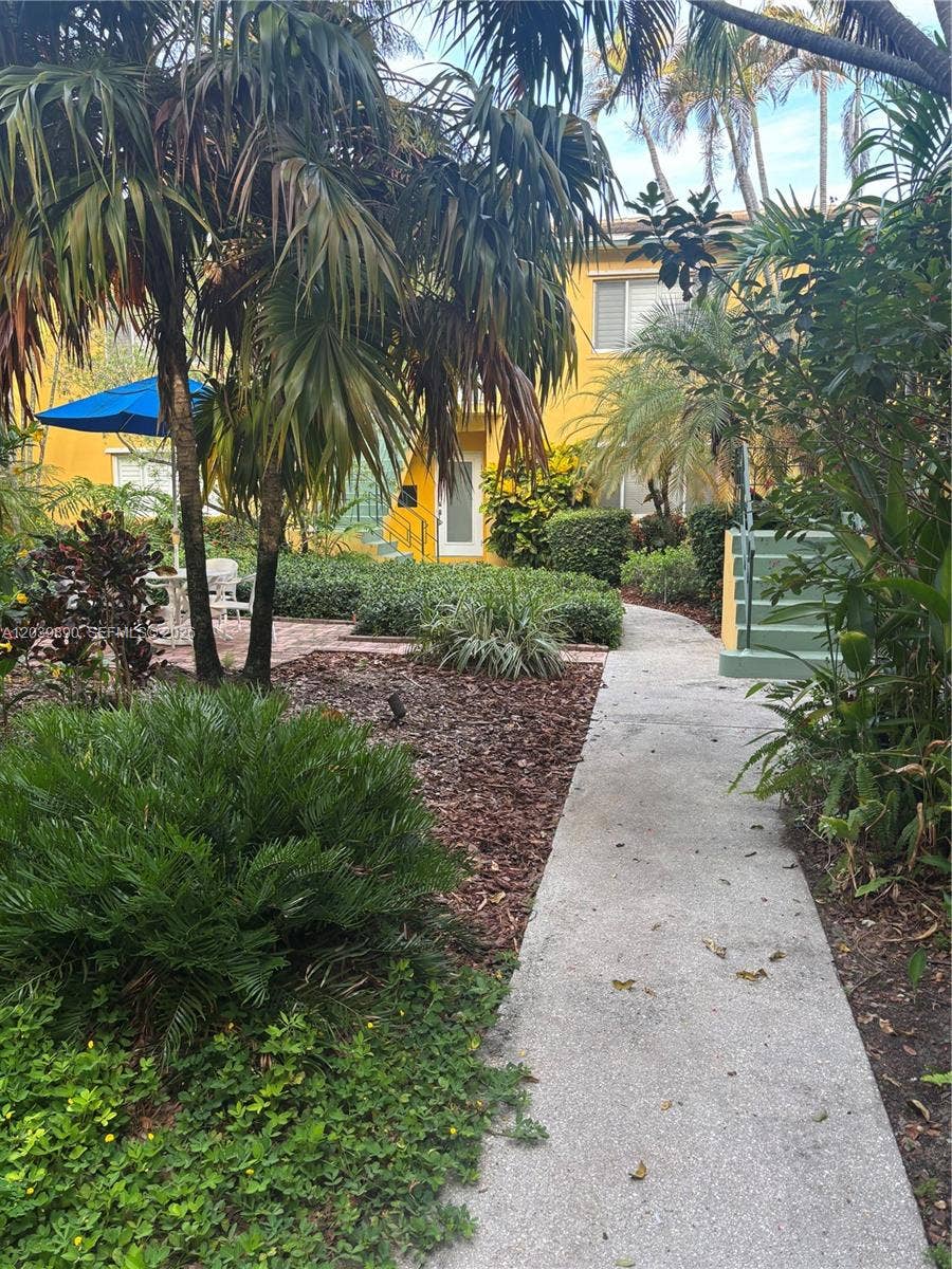 Walkway to front door.