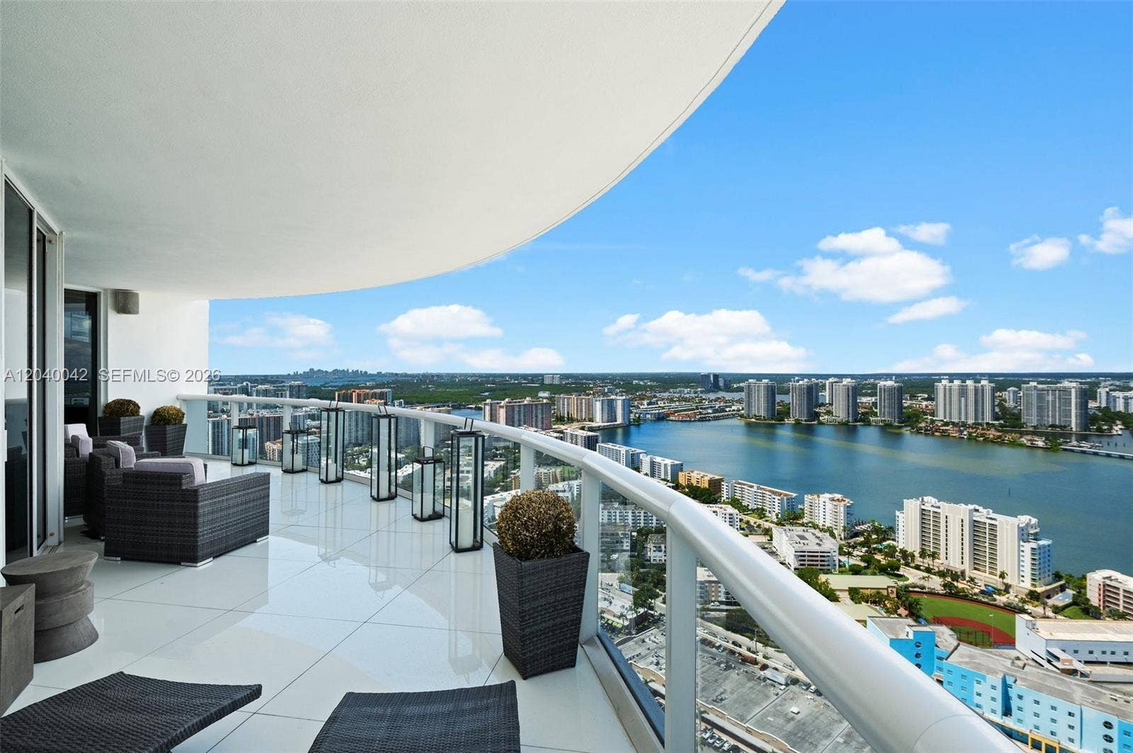 18201 Collins Avenue, #5201, Sunny Isles Beach, Sunny Isles Beach, FL 33160 Oversized private balcony ideal for entertaining.