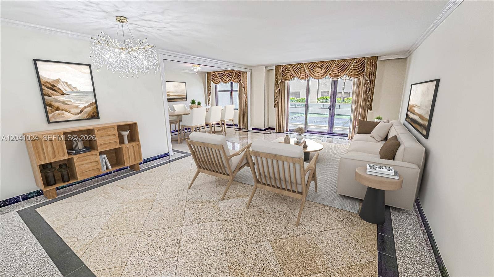 9801 Collins Avenue, #3U, Bal Harbour, Bal Harbour, FL 33154 Virtually Staged Photo