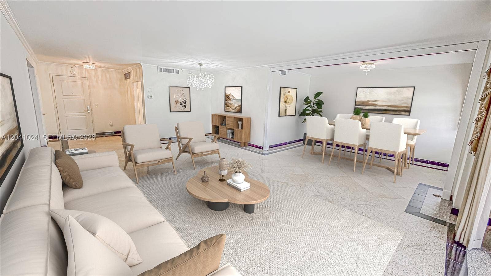 9801 Collins Avenue, #3U, Bal Harbour, Bal Harbour, FL 33154 Virtually Staged Photo