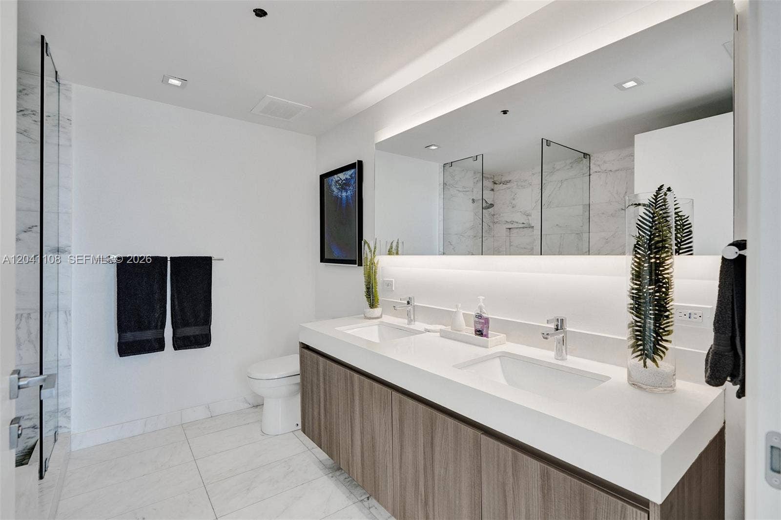 Master Bathroom with double sinks