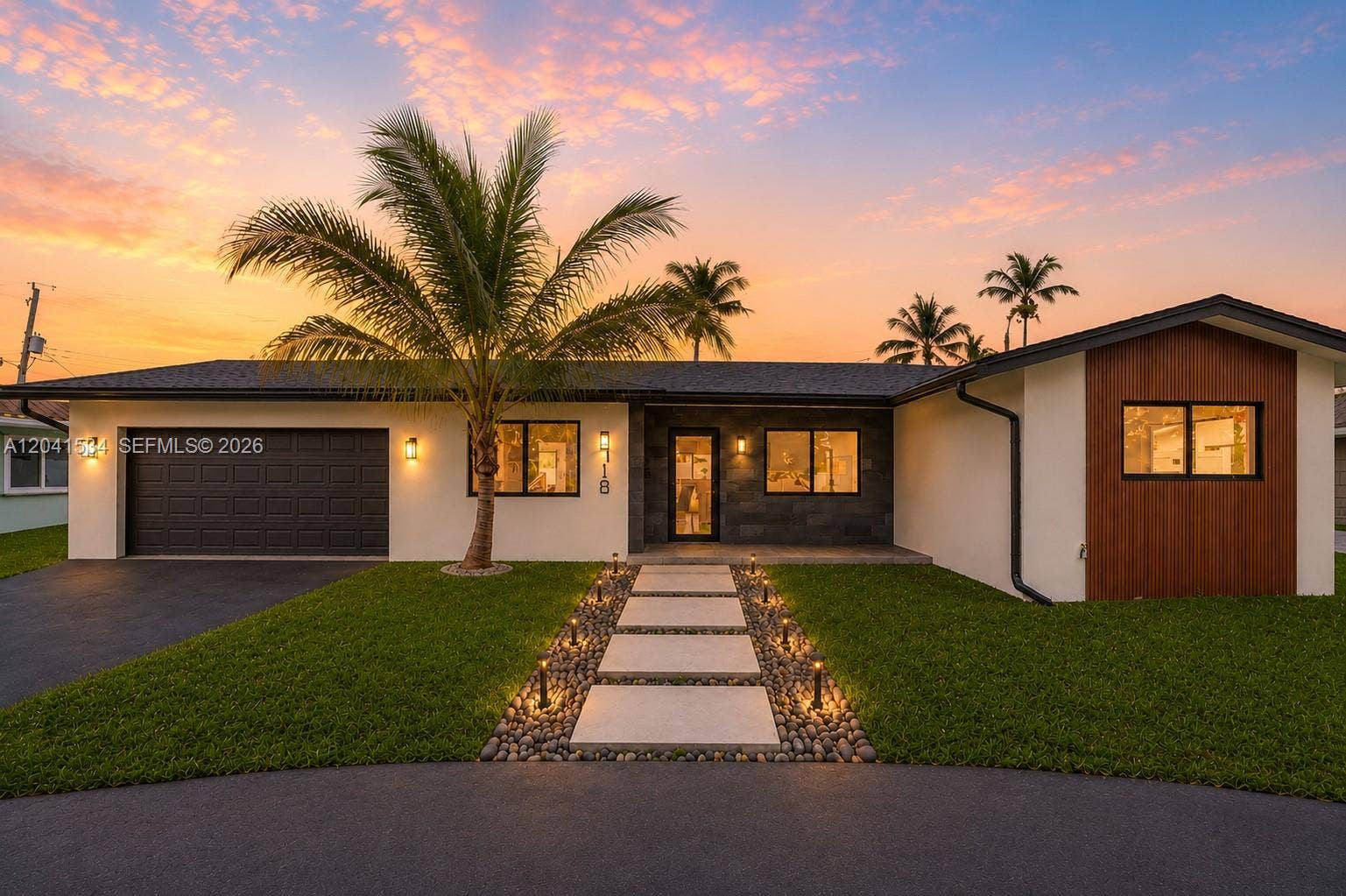 Front exterior of the residence in Coral ridge Isles, Fort Lauderdale