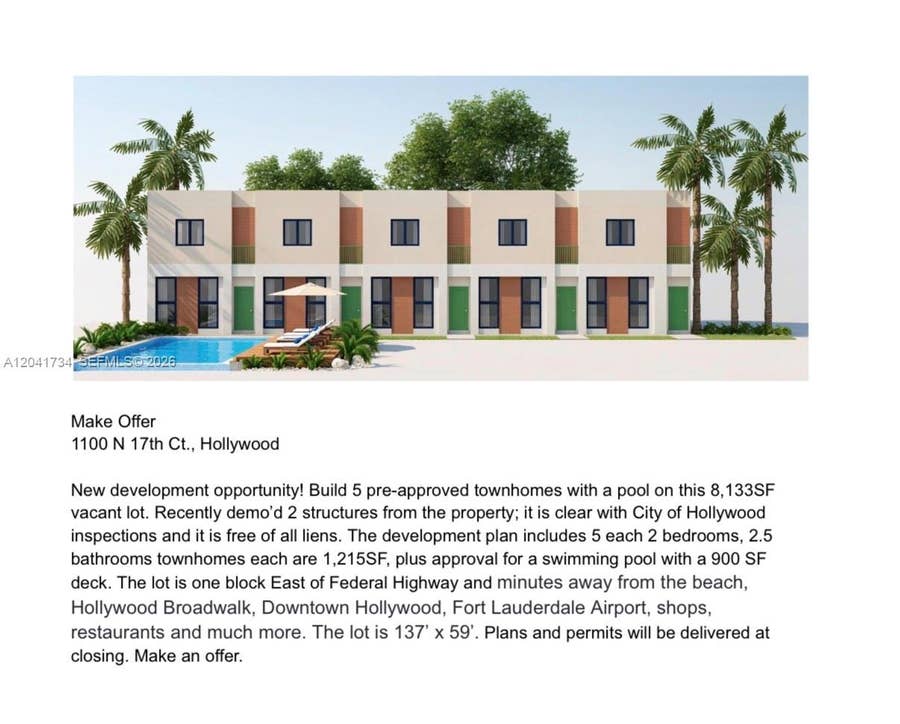 Property photo for 1100 N 17th Court, Hollywood, FL
