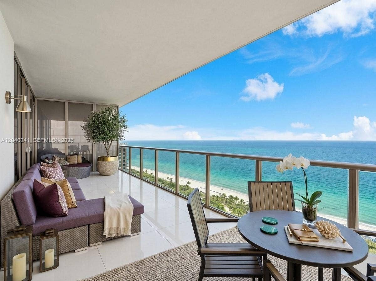 9705 Collins Avenue, #1804N, Bal Harbour, FL 33154 Virtually staged.