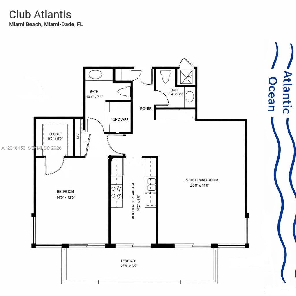 2555 Collins Avenue, #1814, Miami Beach, FL 33140 South East and West Exposure